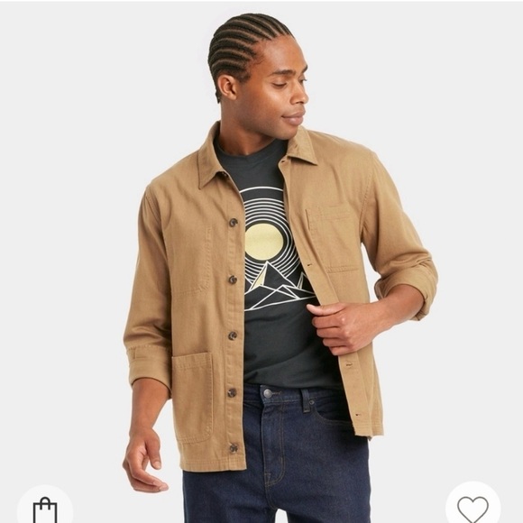 Goodfellow & Company Quilted Knit Shacket Men's Tan Size Medium🔥🔥 - Picture 3 of 11